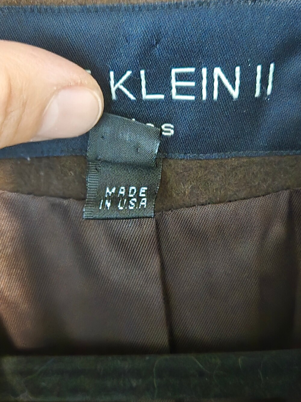 Anne Klein II Long Brown Wool Blend Coat Women's Outerwear - Wool / Brown / 6 - Picture 12 of 15